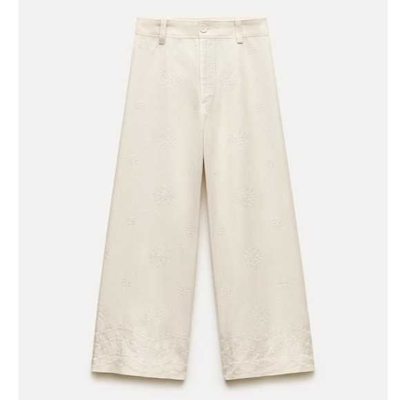 Zara Pants - ZARA EMBROIDERED PANTS ZW COLLECTION